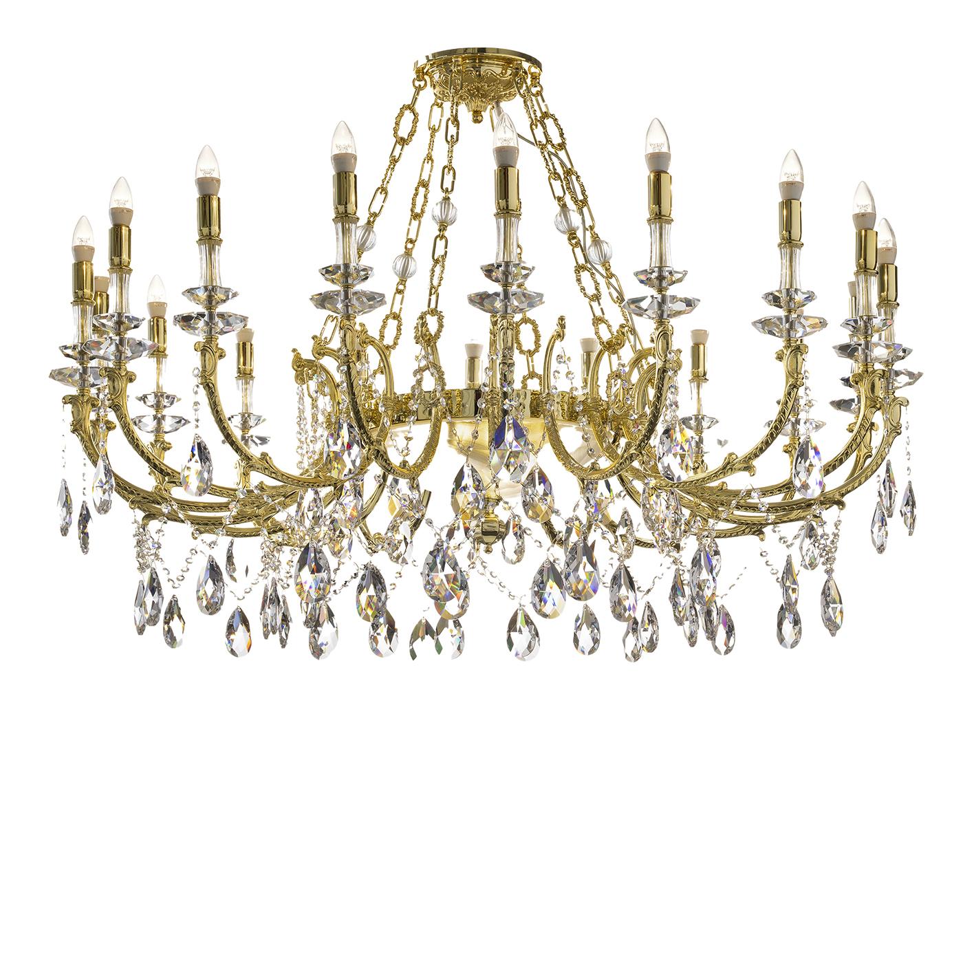 Royal Crystal and Gold Chandelier in vendita 6