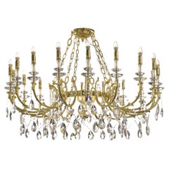Royal Crystal and Gold Chandelier