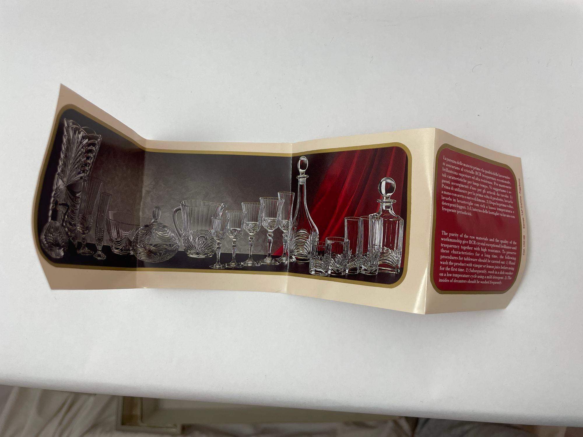 Royal Crystal Rock Aurea Tumbler Highball Glasses in Box Vintage Set of 6 in vendita 4