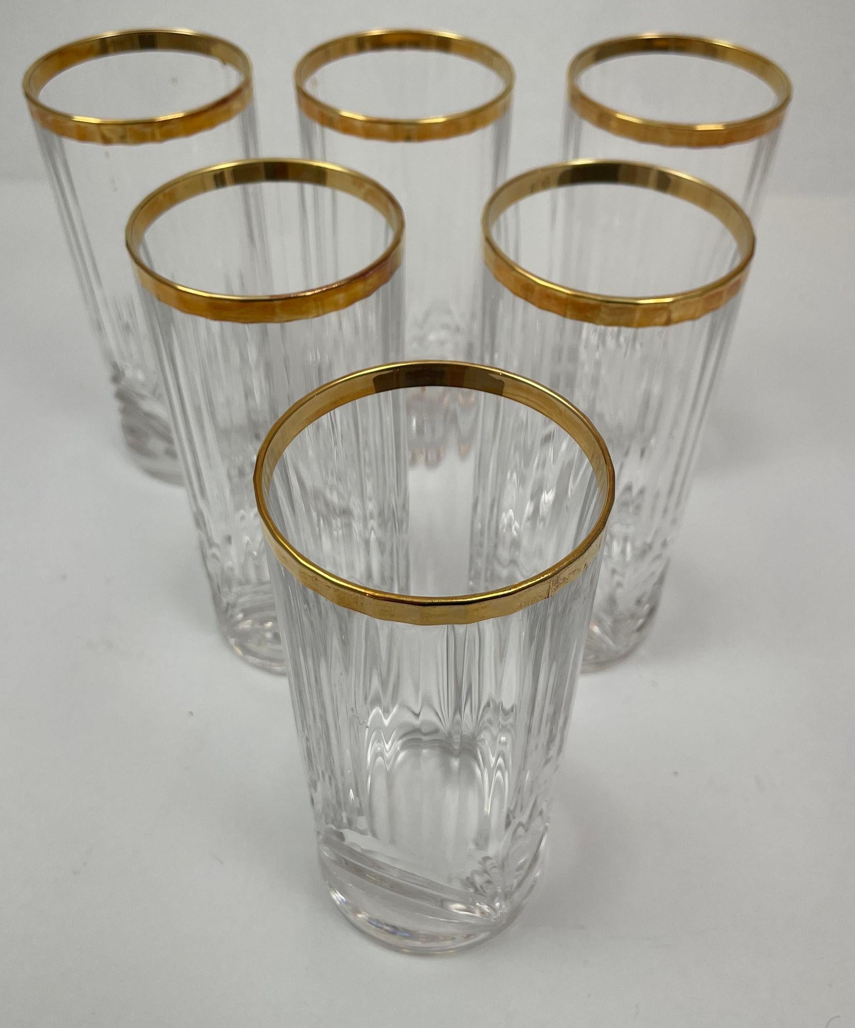 Set di 6 bicchieri Highball in cristallo Royal Crystal Rock (RCR) Italy Linea Aurea.
Vintage RCR Royal Crystal Rock Aurea Pattern Tumbler Highball Glasses in Box.
Bellissimo set di 6 bicchieri tumbler in cristallo vintage anni '80 di RCR Royal