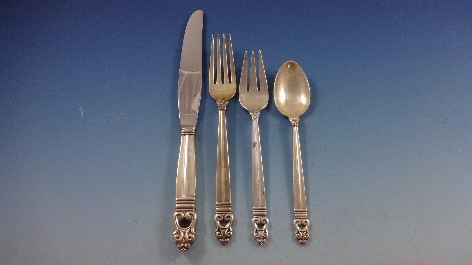 Royal Danish by International Sterling Silver Bestecksatz 8 Service 65 Pieces im Zustand „Hervorragend“ im Angebot in Big Bend, WI