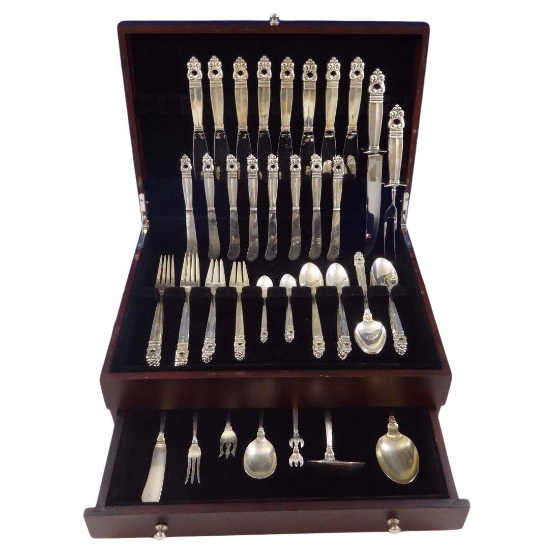 Royal Danish by International Sterling Silver Flatware Set 8 Service 65 Pieces