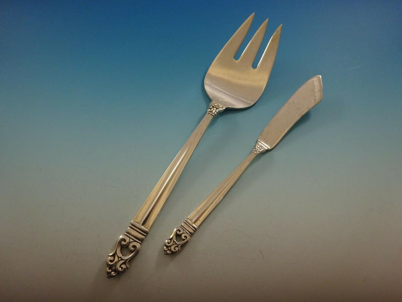 Servizio di posate Royal Danish by International Sterling Silver 55 pezzi per la cena in vendita 2