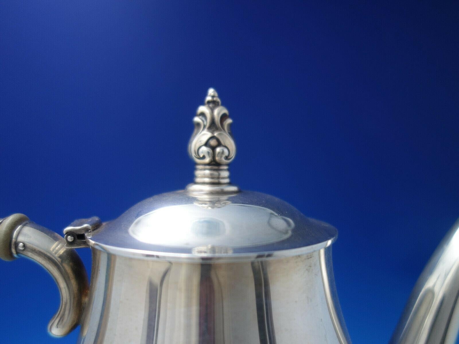 Royal Danish by International Sterling Silver Tea Set 4-Piece #C353 '#6315' For Sale 5