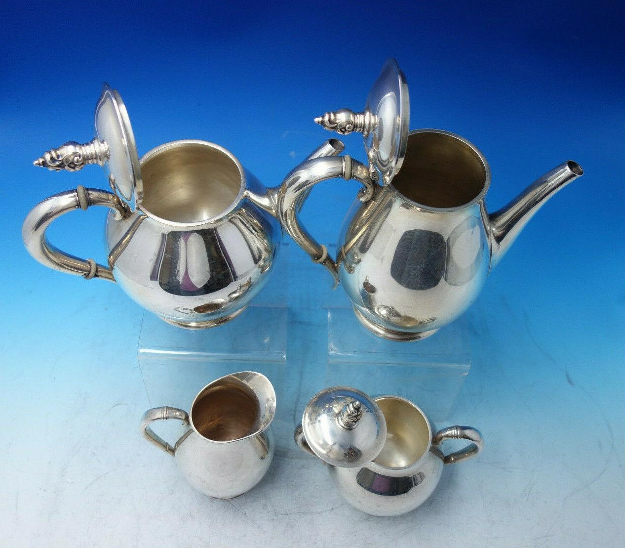 American Royal Danish by International Sterling Silver Tea Set 4-Piece #C353 '#6315' For Sale