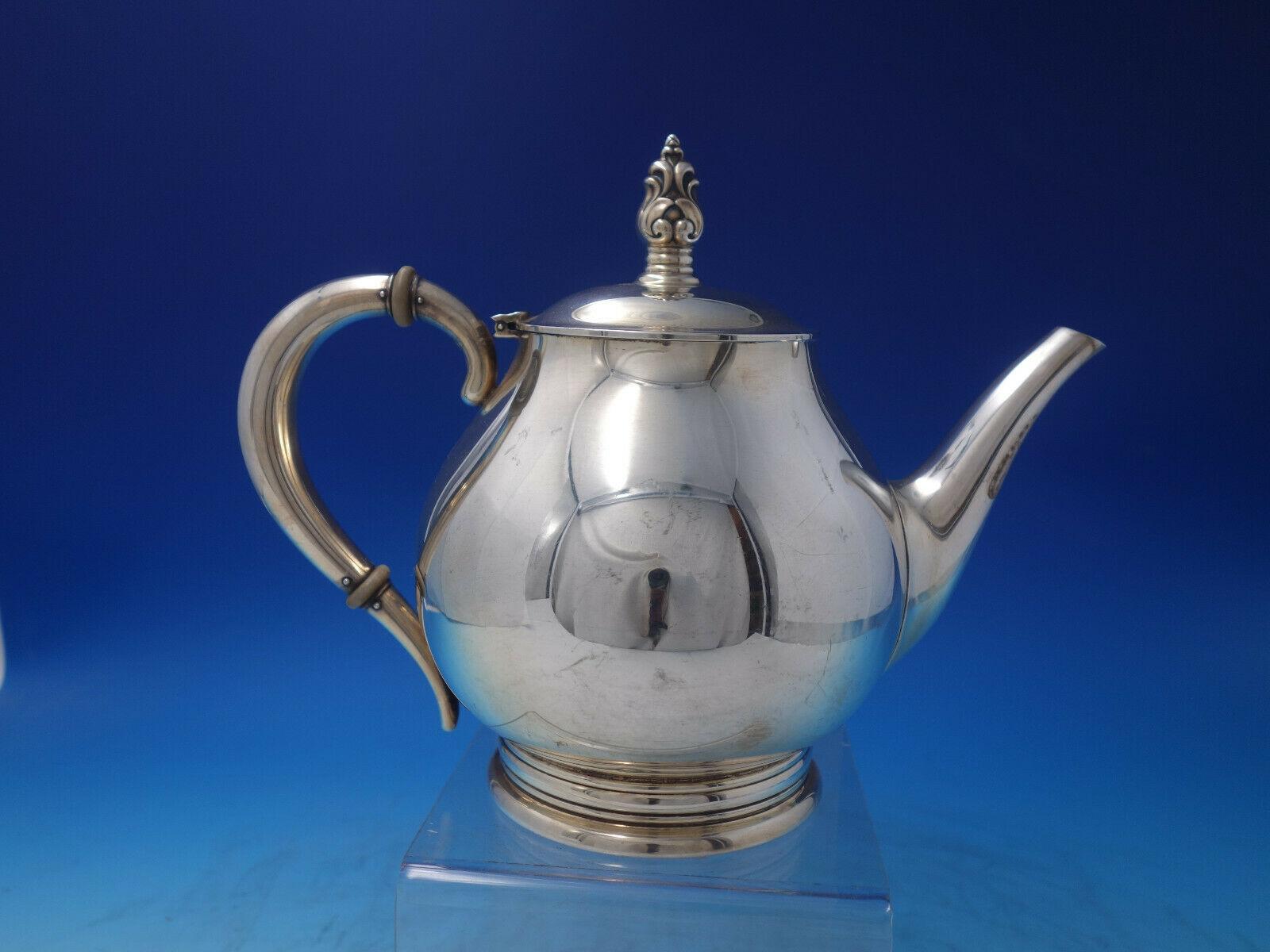 20th Century Royal Danish by International Sterling Silver Tea Set 4-Piece #C353 '#6315' For Sale