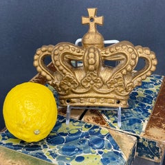 Royal Danish Court Gold Crown Fragment Sculpture Trade Sign