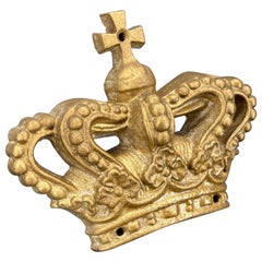 Royal Danish Court Gold Crown Fragment Sculpture Trade Sign