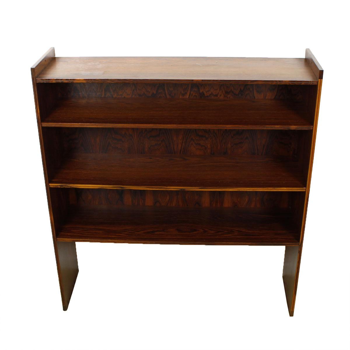 Royal Danish Embassy Slender-Edged Bookcase by Grete Jalk in Brazilian Rosewood In Good Condition For Sale In Kensington, MD