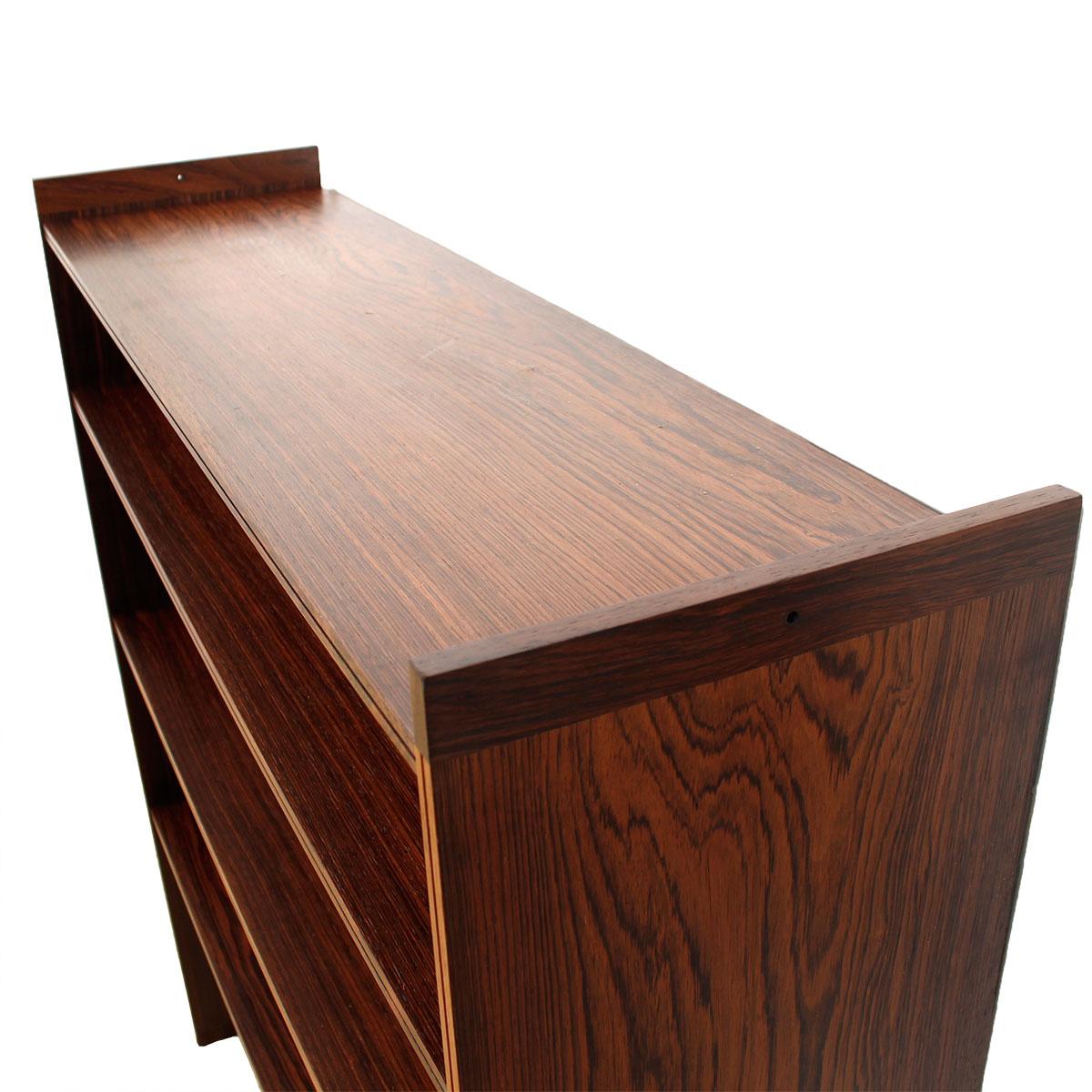20th Century Royal Danish Embassy Slender-Edged Bookcase by Grete Jalk in Brazilian Rosewood For Sale