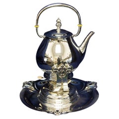 Royal Danish International Silver Sterling Hot Water Kettle on Stand with Burner