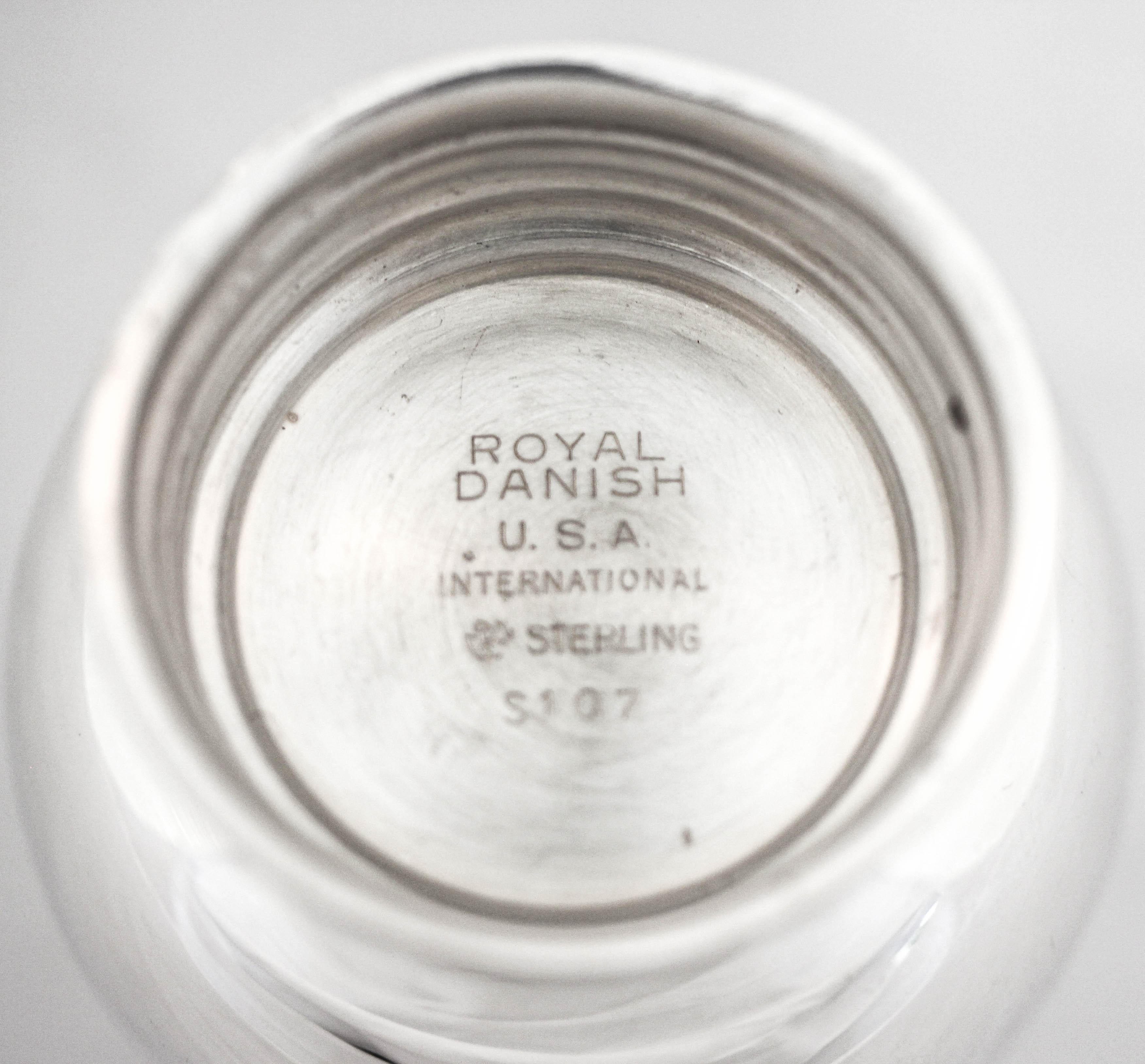 Royal Danish Sterling Silver Salt Shakers For Sale 1