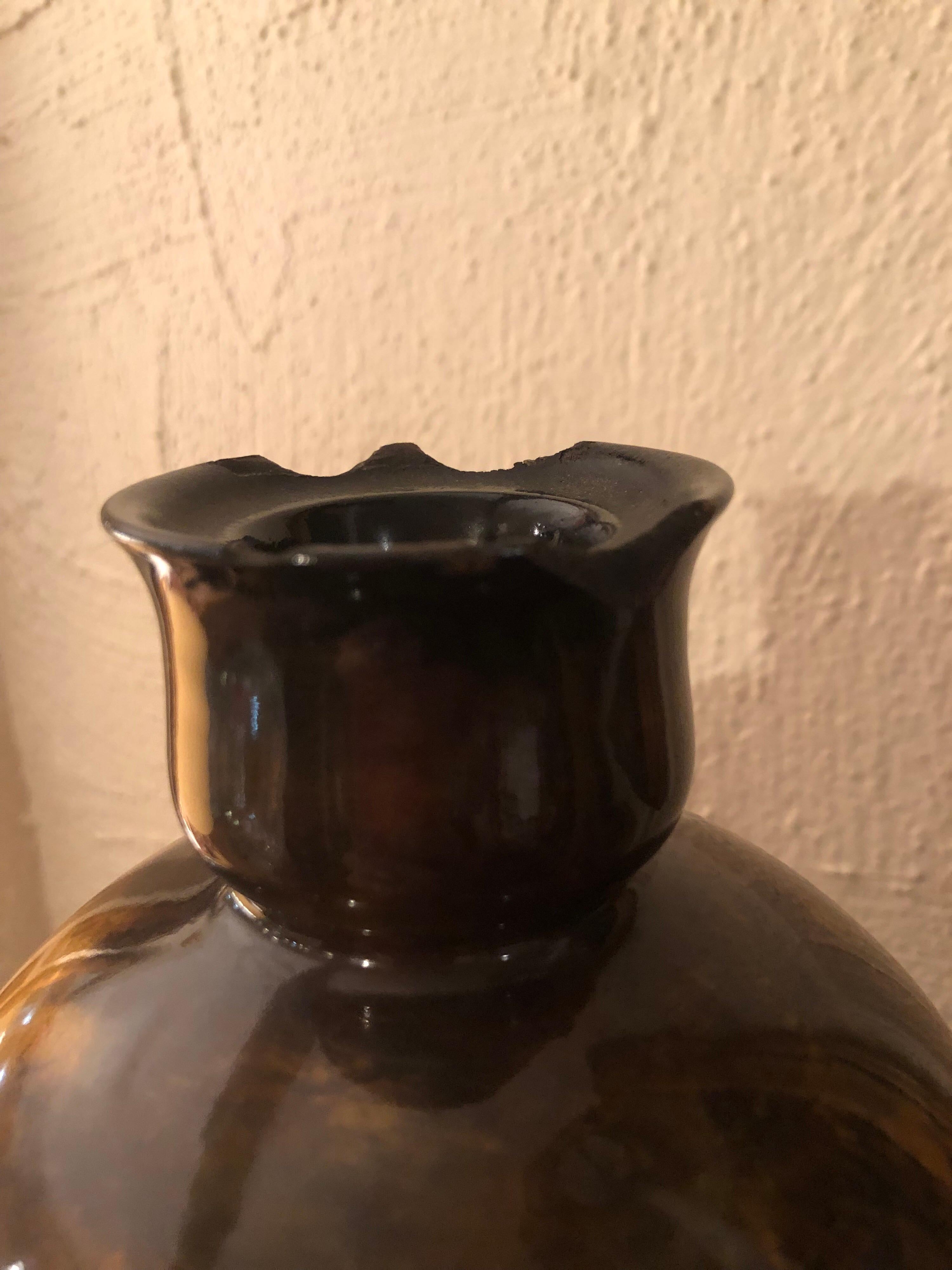 Raro vaso dipinto a mano e smaltato di Royal Doulton in vendita 4