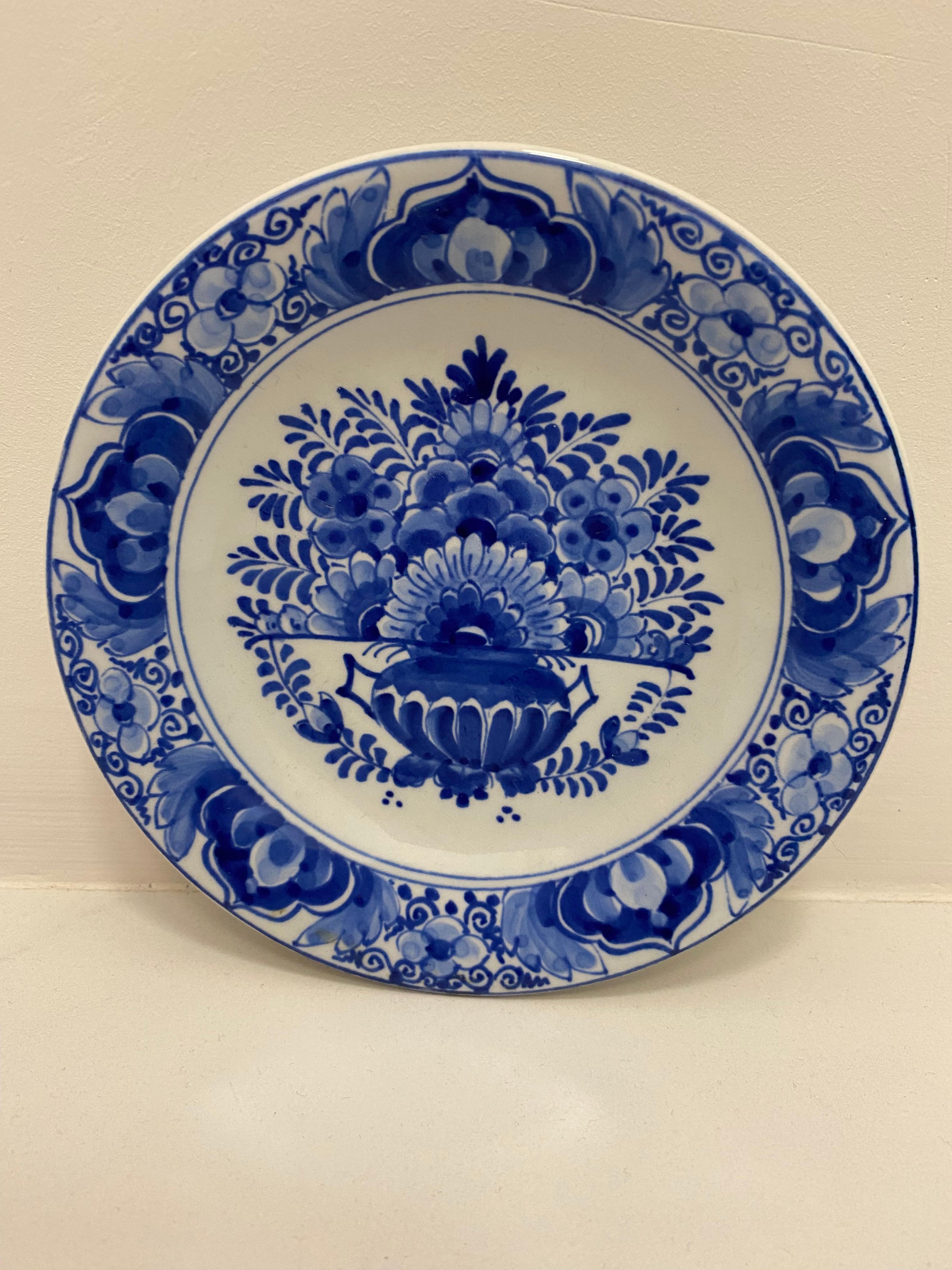 Plato azul Royal Delft de Porceleyne Fles Holandés en venta