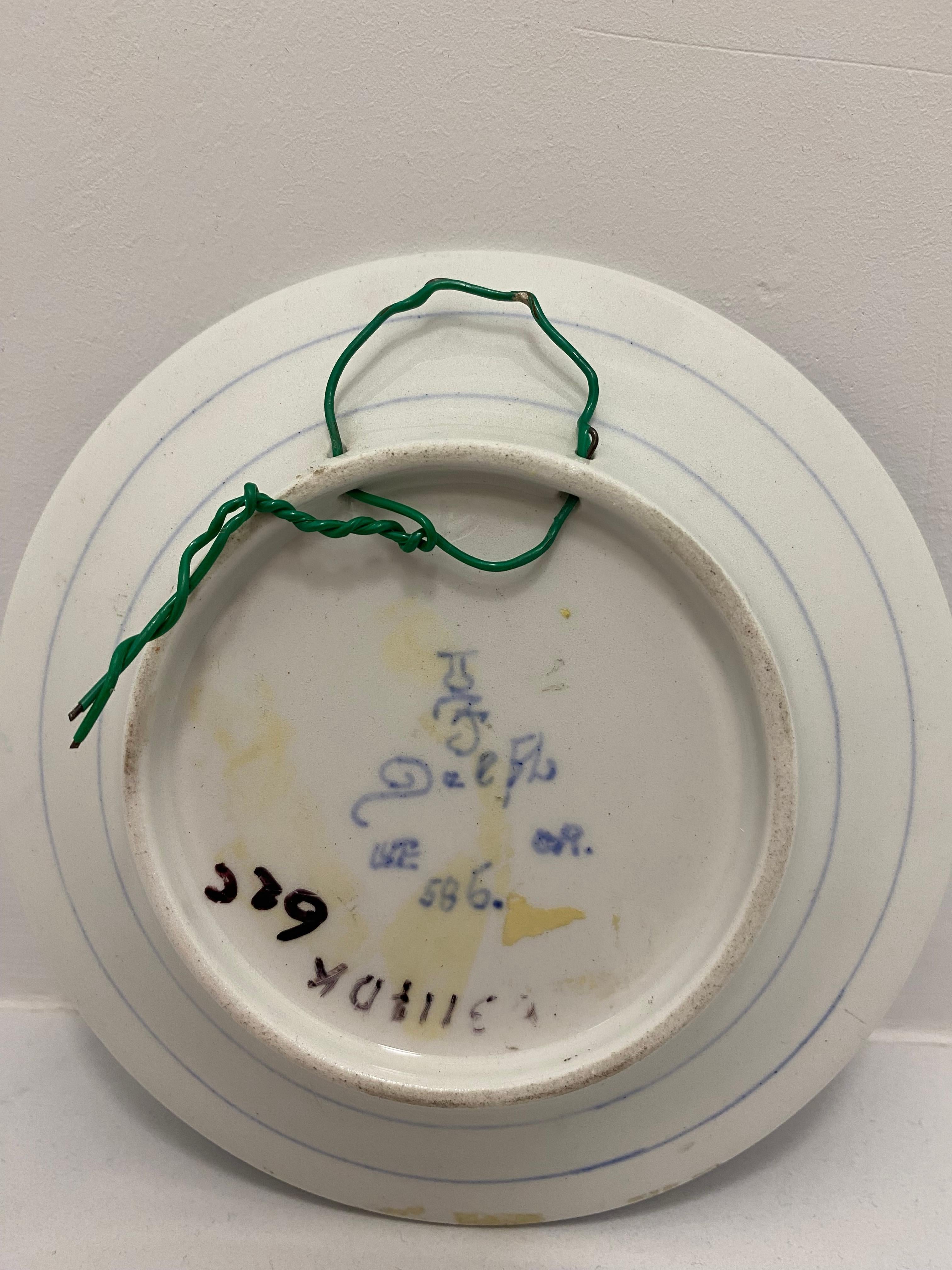 Plato azul Royal Delft de Porceleyne Fles Pintado a mano en venta