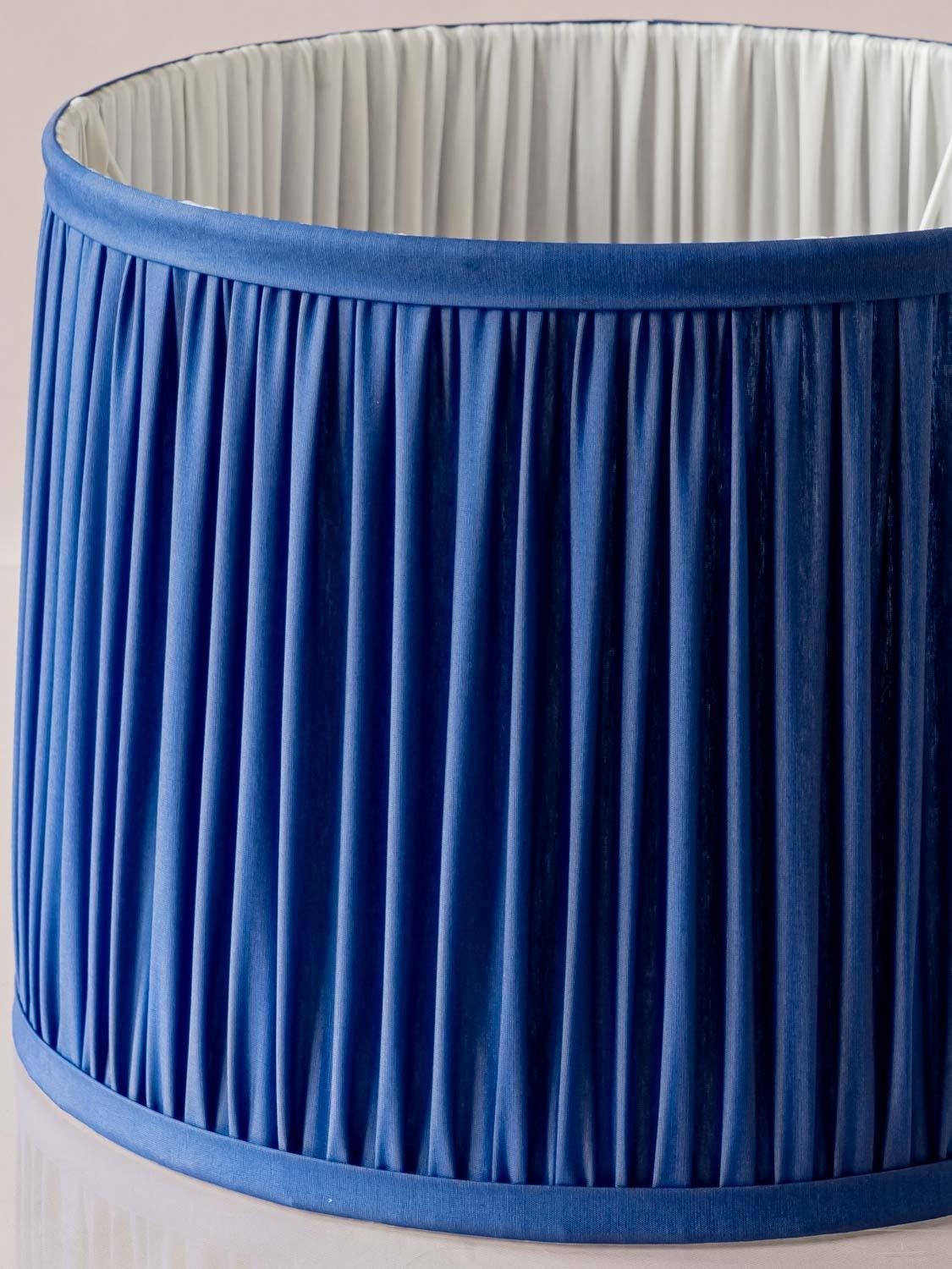 Royal Delft Blue Table Lamps (1964 & 1978) with New Cobalt Blue Lampshades 1
