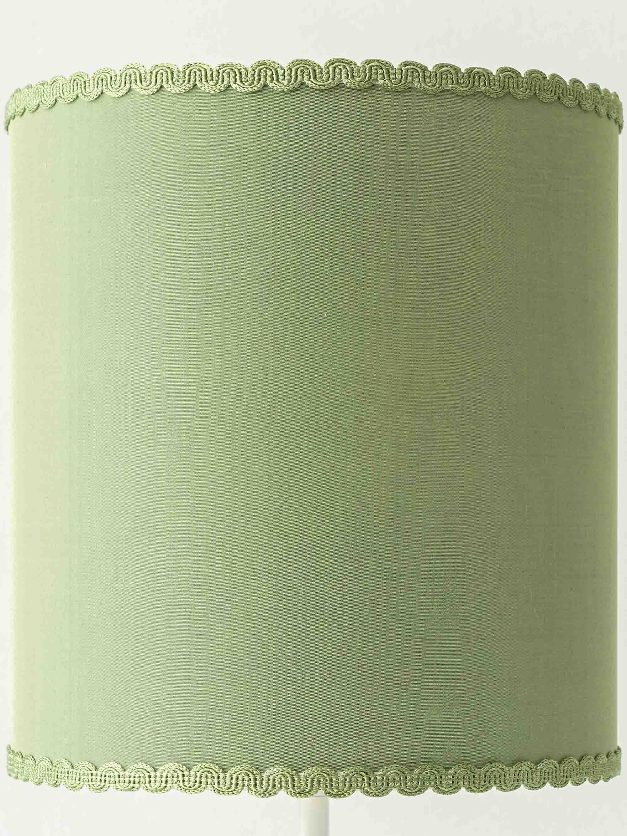 Royal Delft Blue Table Lamps, 1970s, with New Green Silk Lamphades, Pair For Sale 2