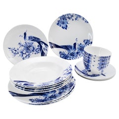 Royal Delft hand made porcelain coupe Dinnerware Set of 24 pieces 