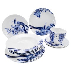 Royal Delft hand made porcelain coupe Dinnerware Set of 24 pieces