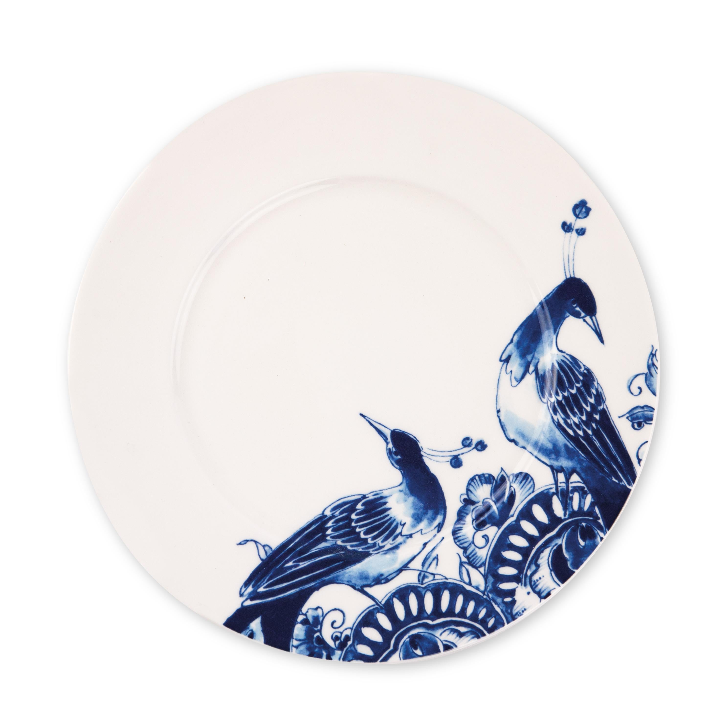 Fired Royal Delft hand made porcelain Dinnerware Set of 24 pieces For Sale