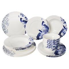 Royal Delft Set di 24 pezzi in porcellana fatti a mano 