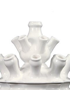 Royal Delft, Handmade white ceramic tulip vase 33 cm