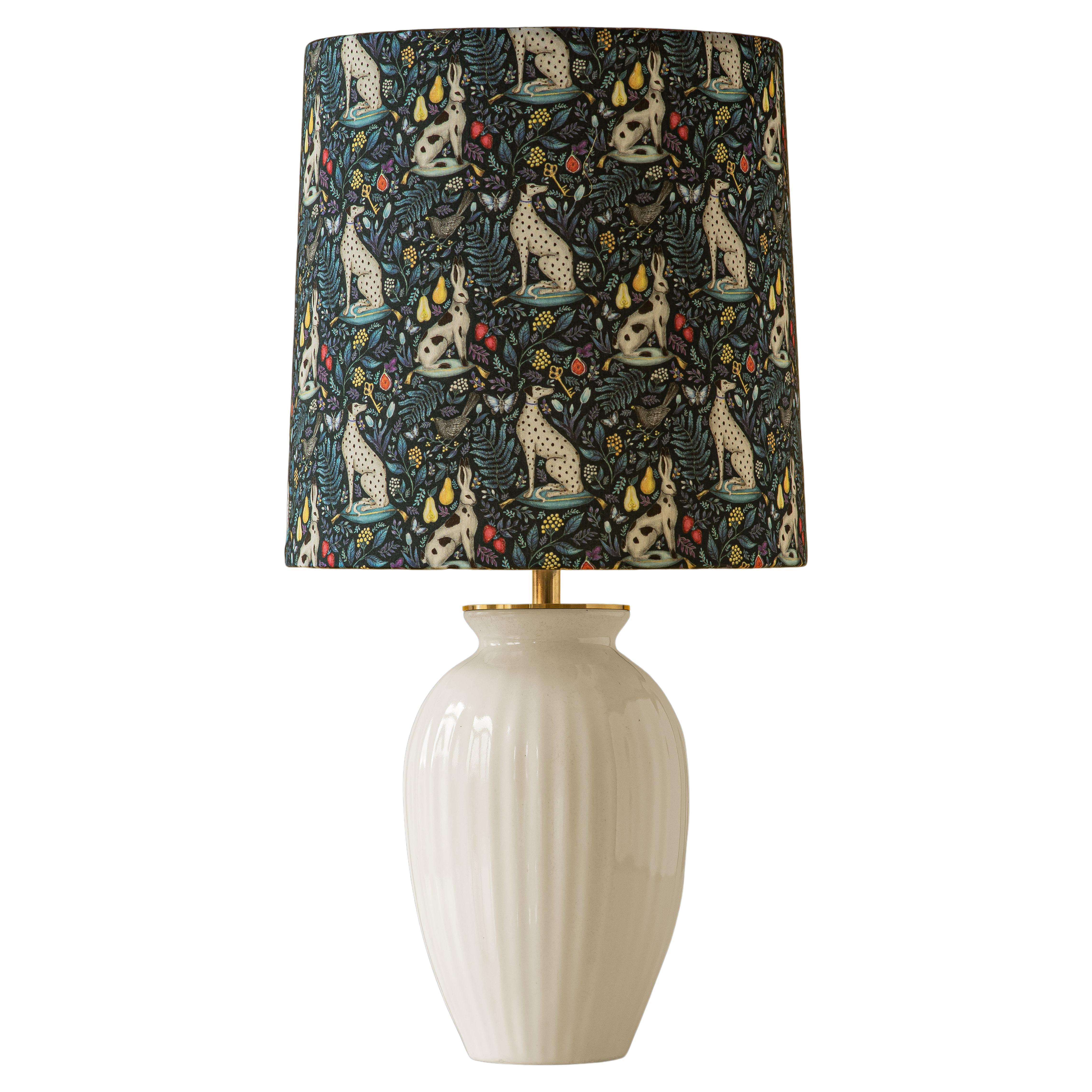 Lampada da tavolo Royal Delft White (1930-1976) con paralume New Liberty London