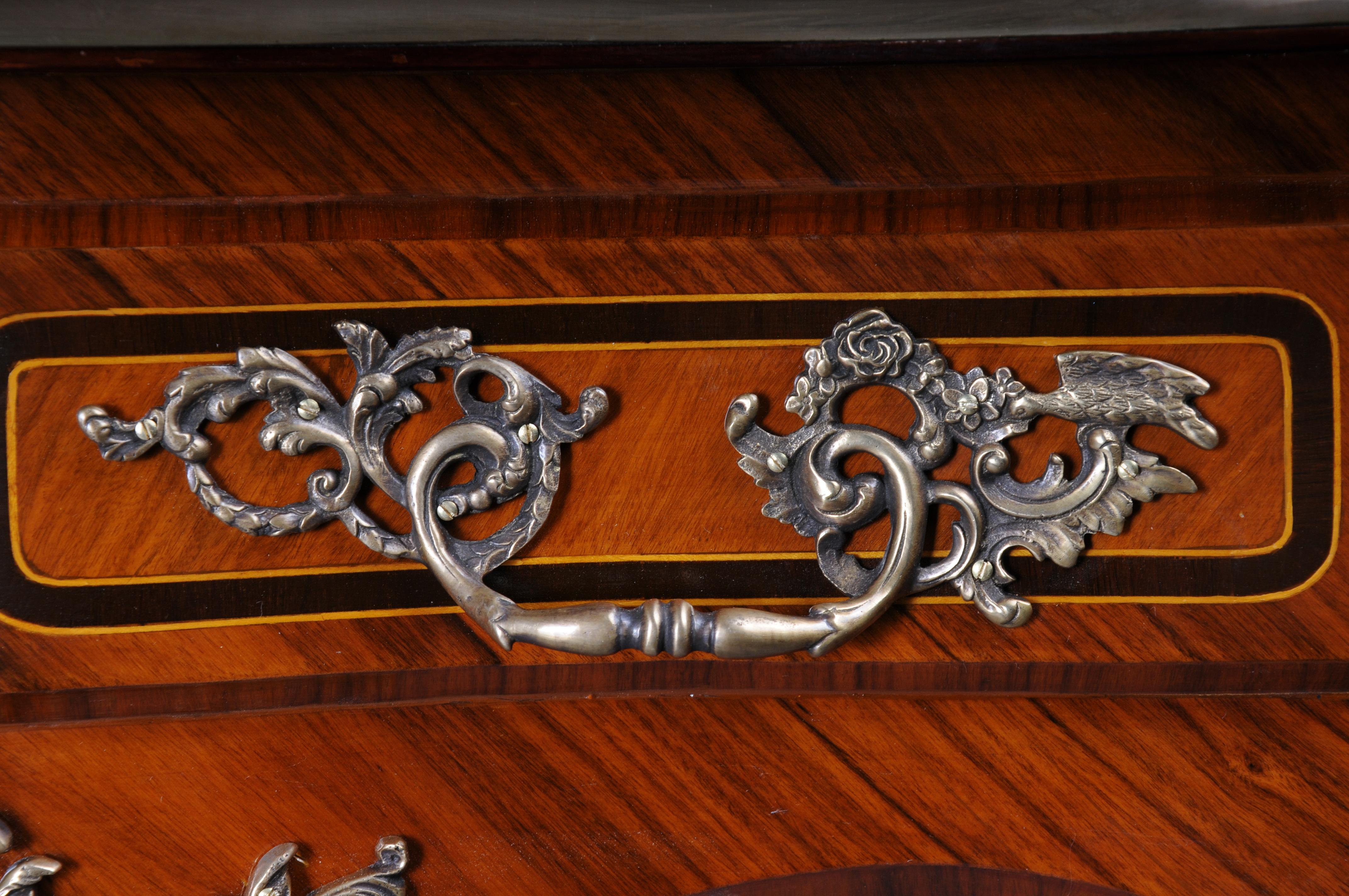 Scrivania reale/bureau plat in stile Luigi XV con impiallacciatura in vendita 10
