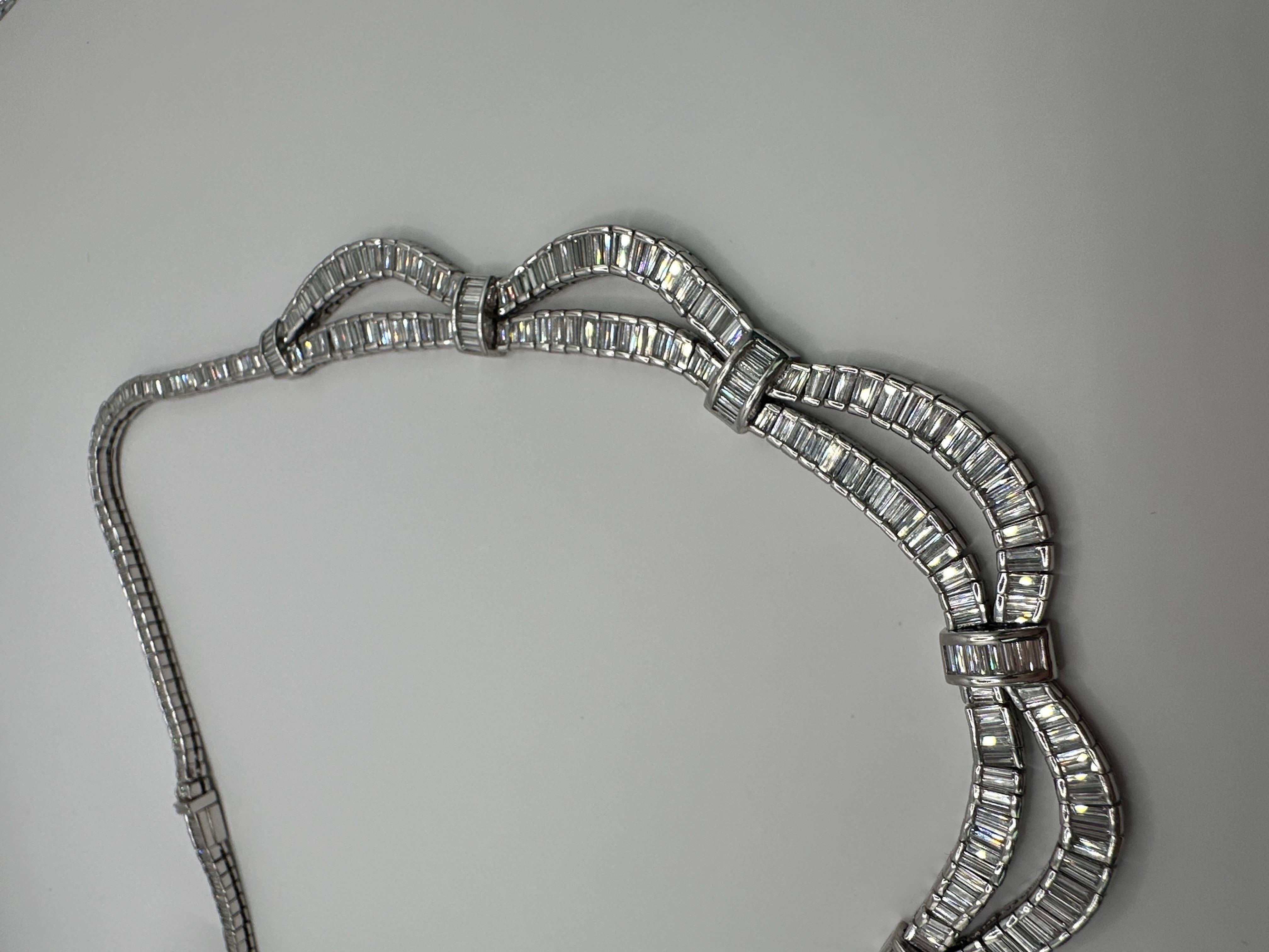 Royal Diamond necklace 12.69ct Platinum Exquisite craftsmanship In New Condition For Sale In Boca Raton, FL