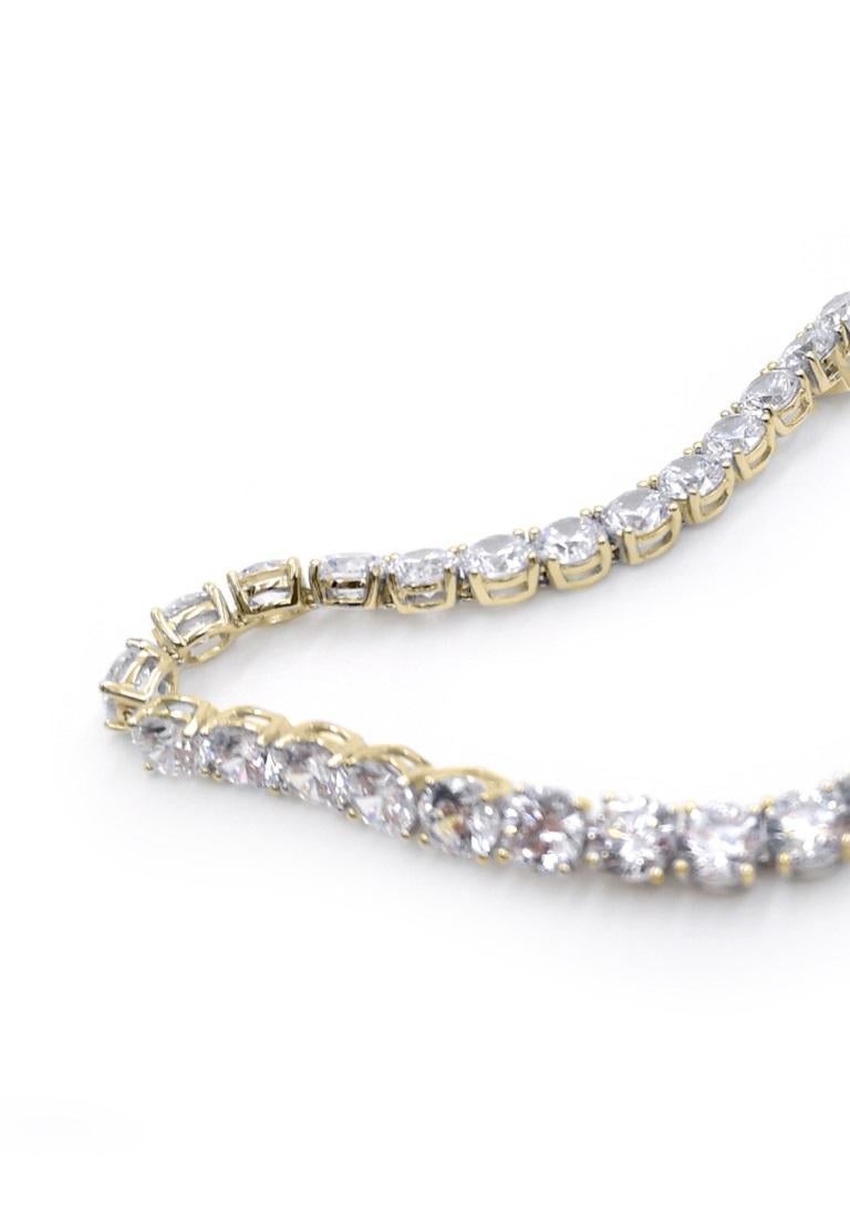 Bracelet d'imitation tennis en argent avec diamants royals Pour femmes en vente