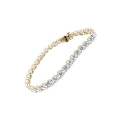 Bracelet d'imitation tennis en argent avec diamants royals