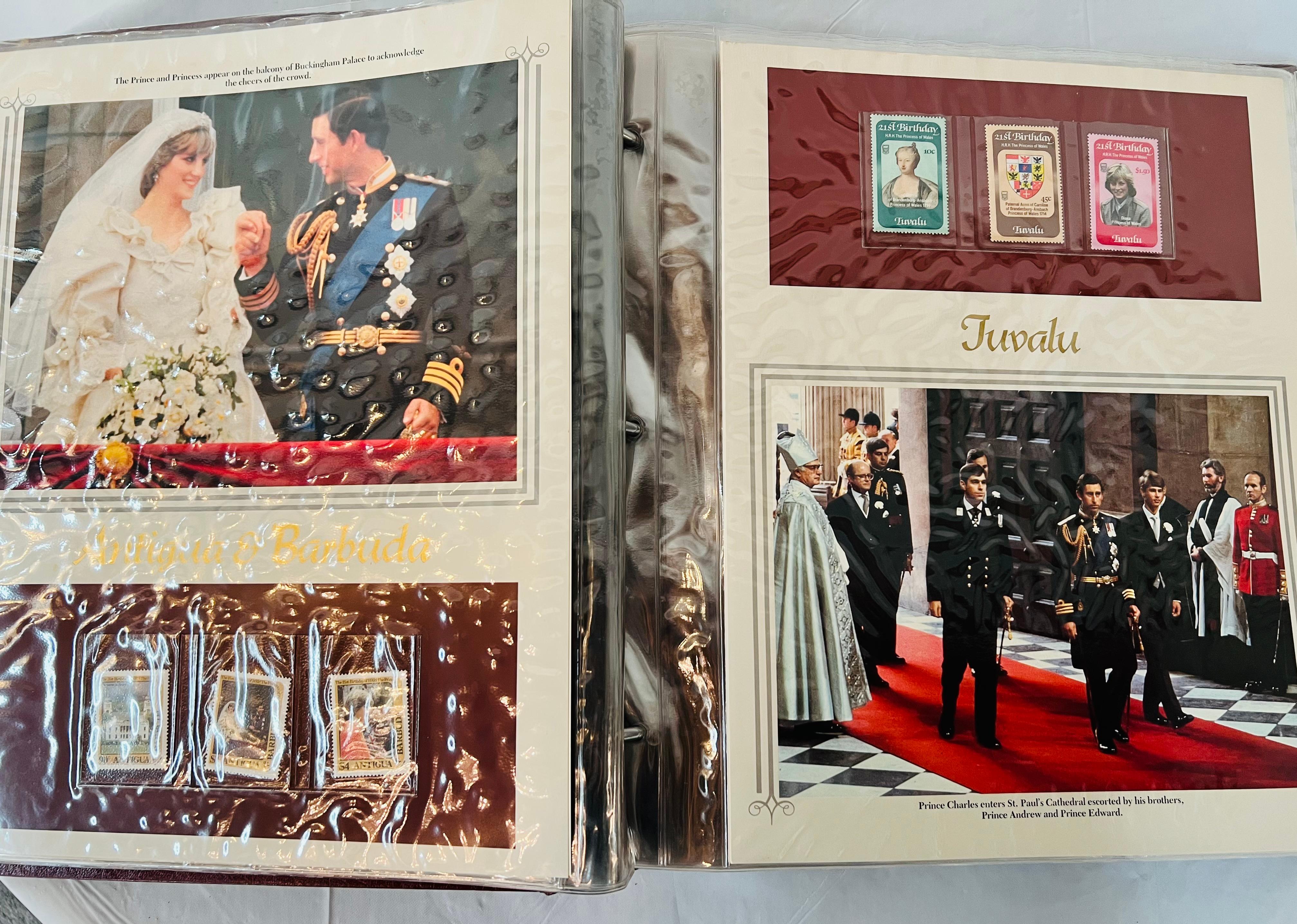 Royal Diana and Charles 's Wedding Philatelic Panels Collection 125 Stamps For Sale 2