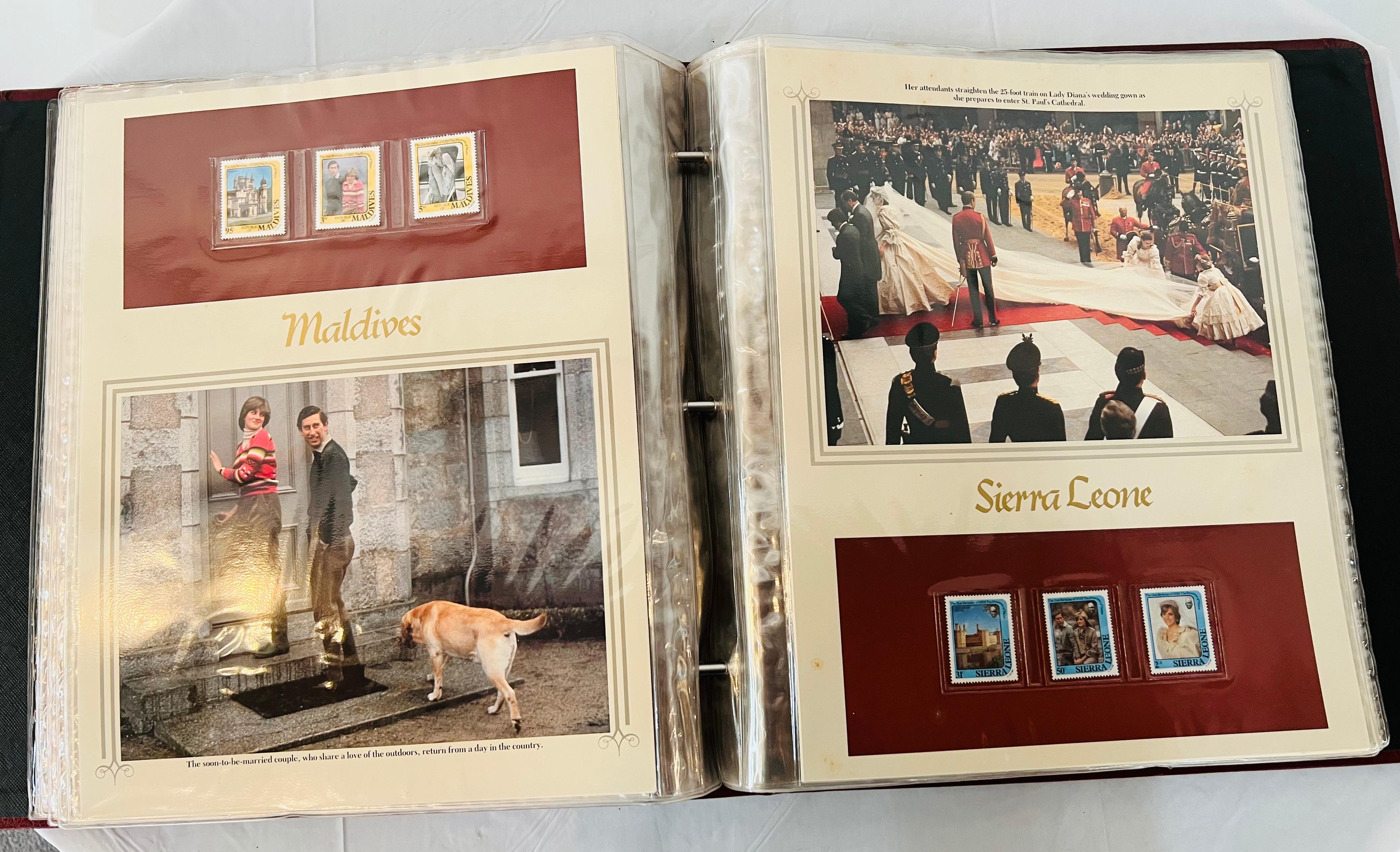 Paper Royal Diana and Charles 's Wedding Philatelic Panels Collection 125 Stamps For Sale