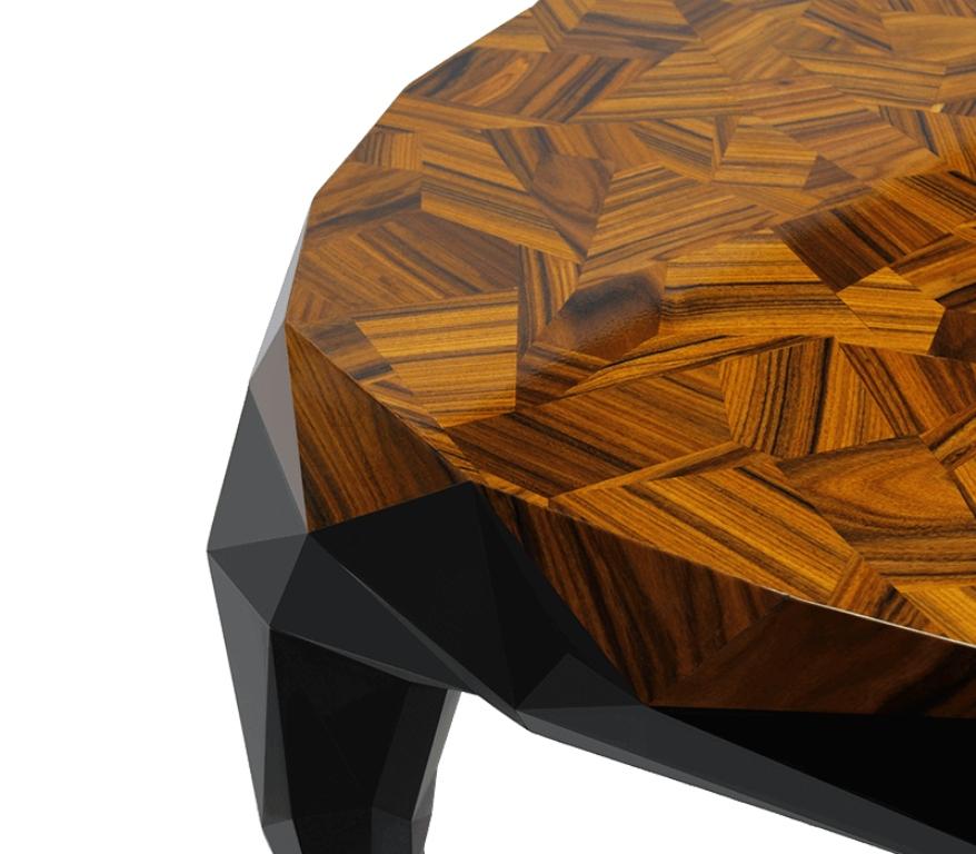 The Royal is a real step forward for Boca do Lobo. Its hand-carved details of the intricate marquetry design and finishes are executed with amazing precision by our artisans. Made from wood, each of its details is executed with precision, from its