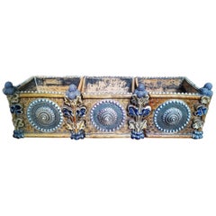 Royal Doulton an Aesthetic Movement Dreiteiliges Pflanzgefäß mit Salzglasur für Window Sills