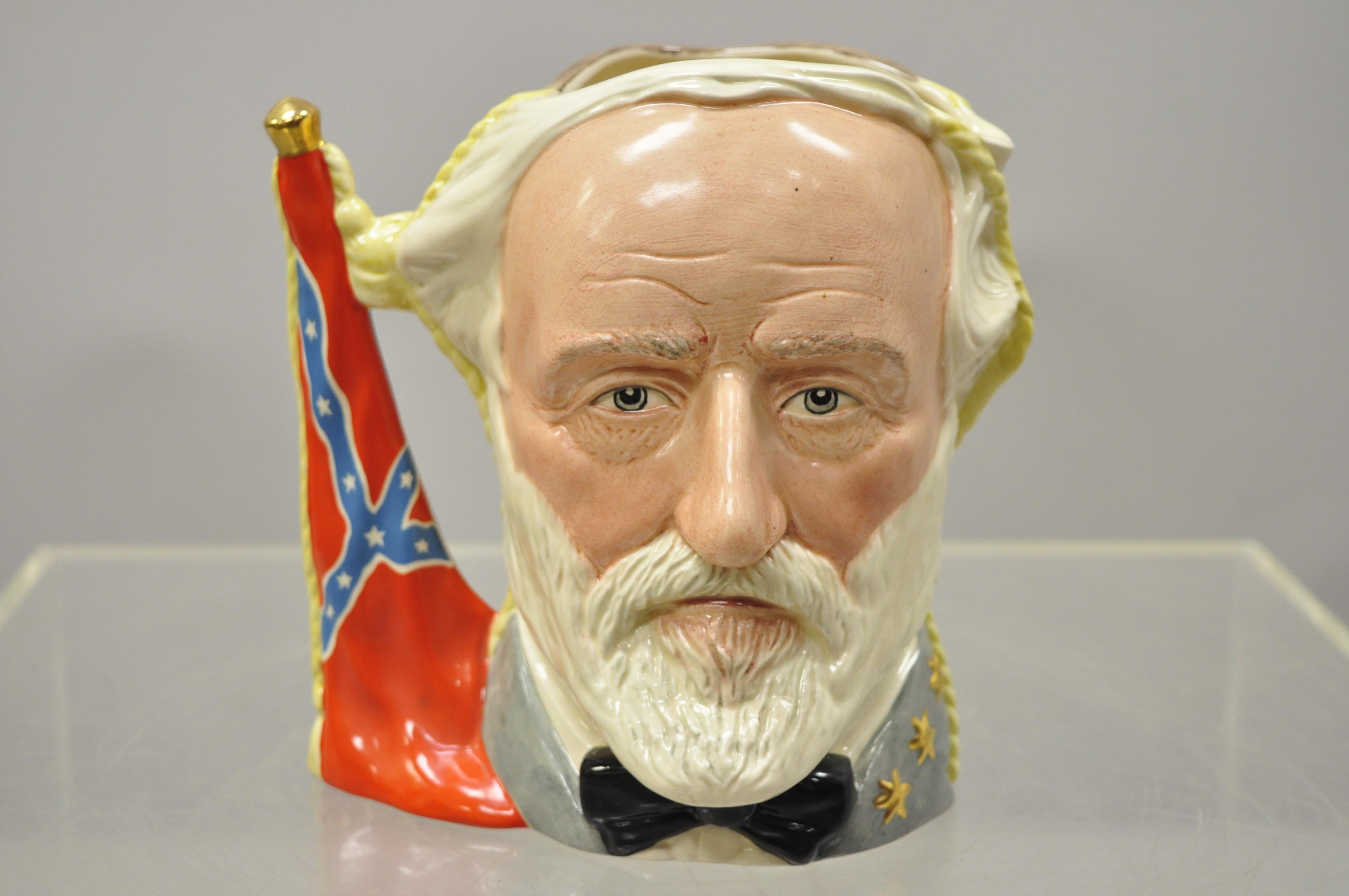 Royal Doulton Antagonists collection Ulysses S. Grant Robert E. Lee Toby Mug. Item is double sided, features original stamp, very nice vintage item, circa 1982. Measurements: 7