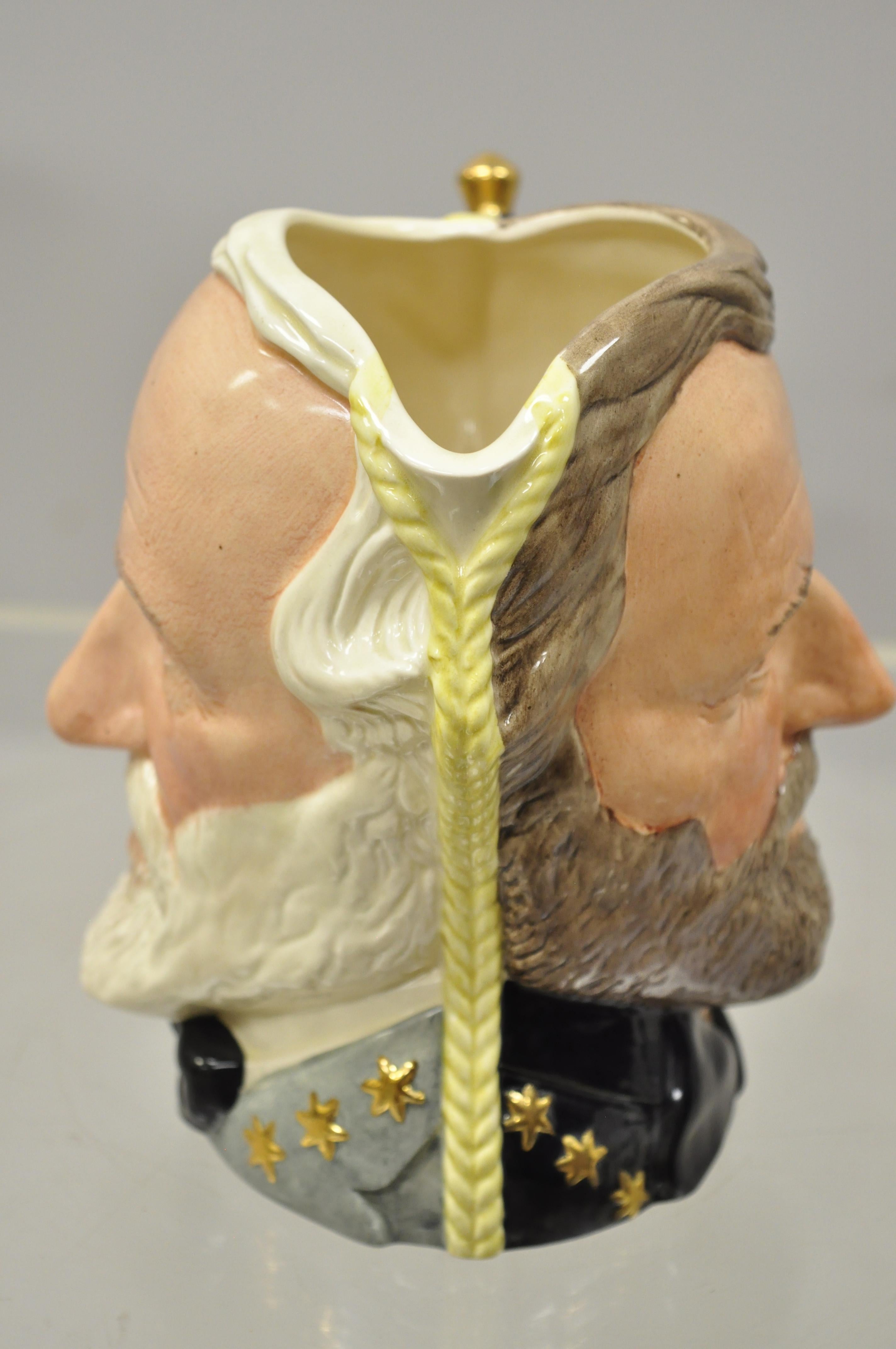 Royal Doulton Antagonists Collection Ulysses S. Grant Robert E. Lee Toby Mug In Good Condition In Philadelphia, PA