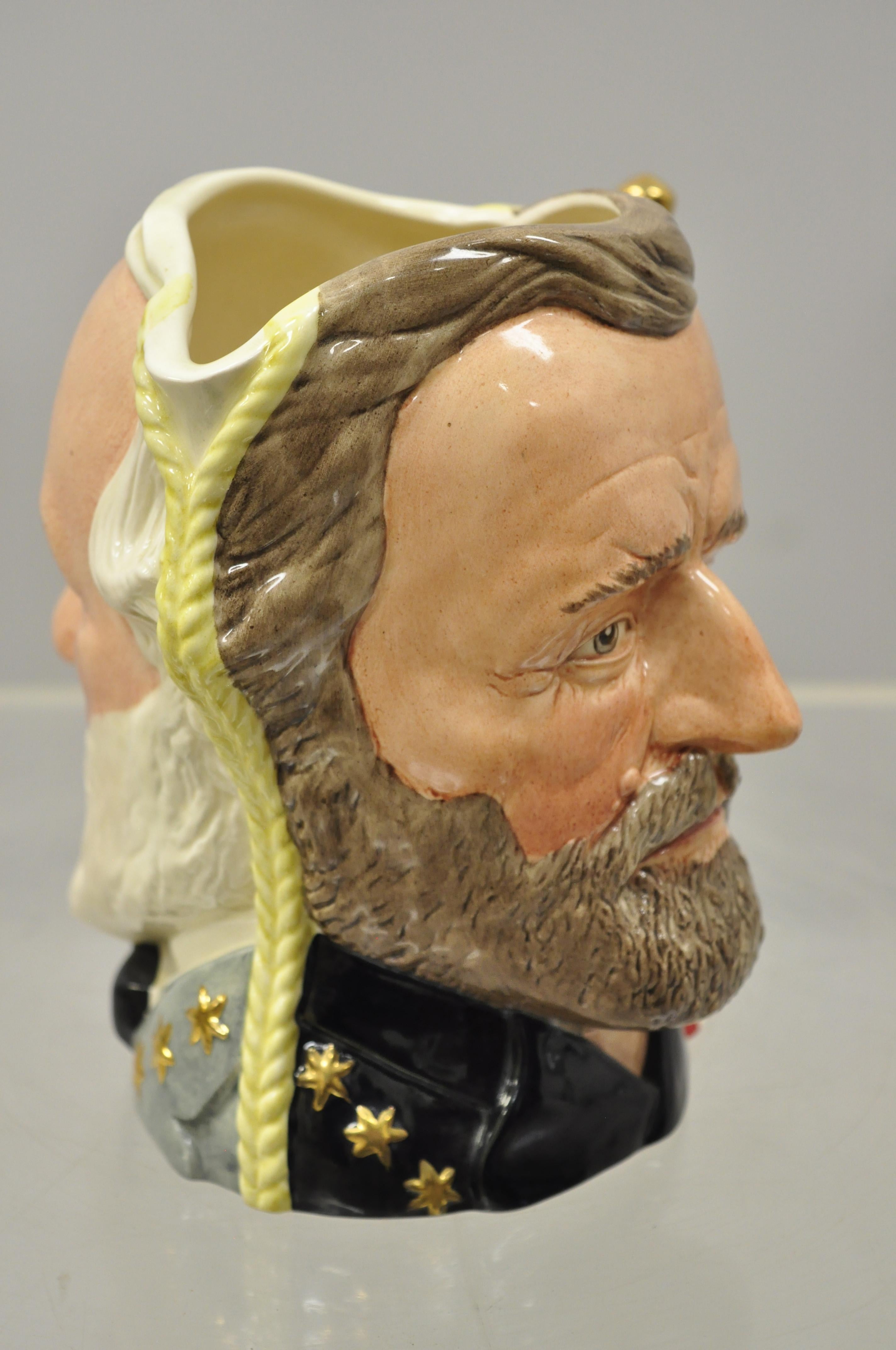 20th Century Royal Doulton Antagonists Collection Ulysses S. Grant Robert E. Lee Toby Mug