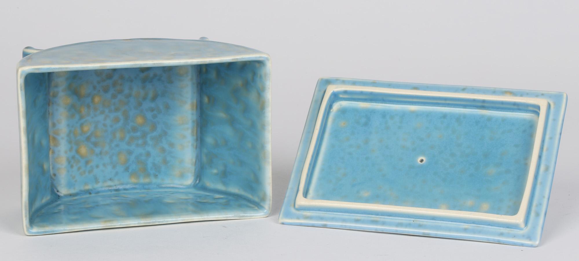 Royal Doulton Art Deco Mottled Glazed Pottery Playing Card Box 7