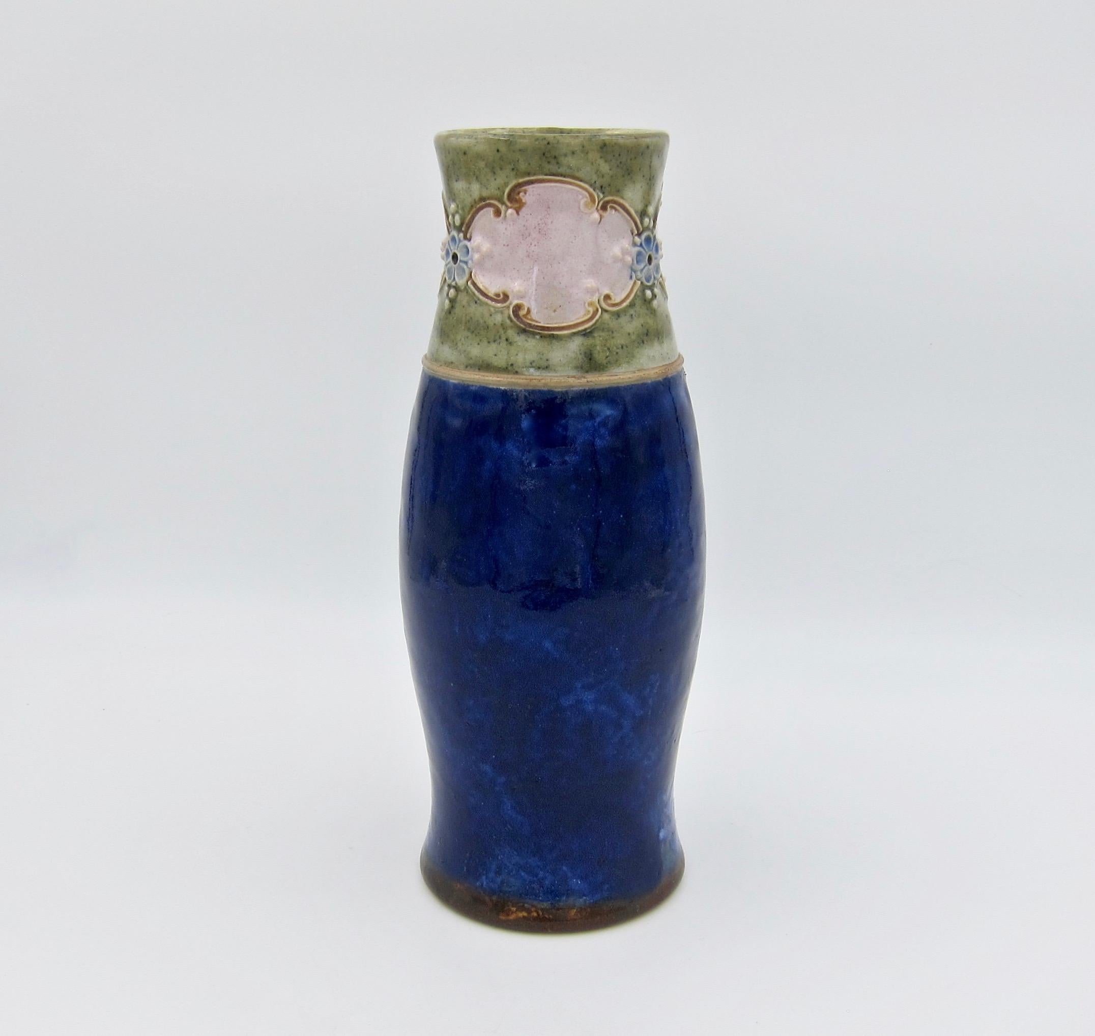 Early 20th Century Royal Doulton Hand Painted Stoneware Vase by Emily MR Welch 6