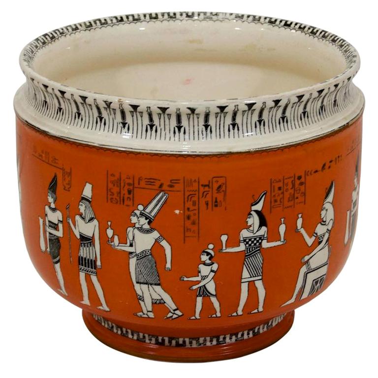 Egyptian Revival Porcelain Jardinière by Royal Doulton Egyptian Revival Porcelain Jardinière by Royal Doulton