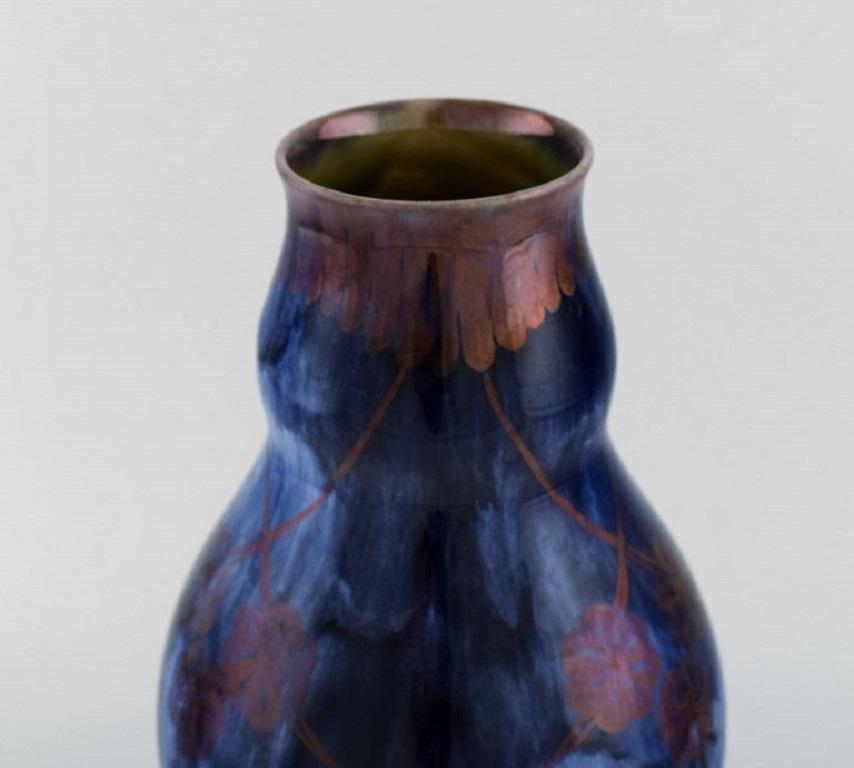 Art Deco Royal Doulton, England, Large Unique Vase in Glazed Ceramics, 1920s For Sale