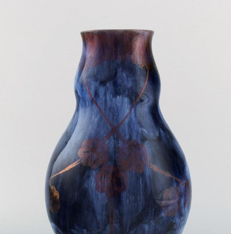 British Royal Doulton, England, Large Unique Vase in Glazed Ceramics, 1920s For Sale