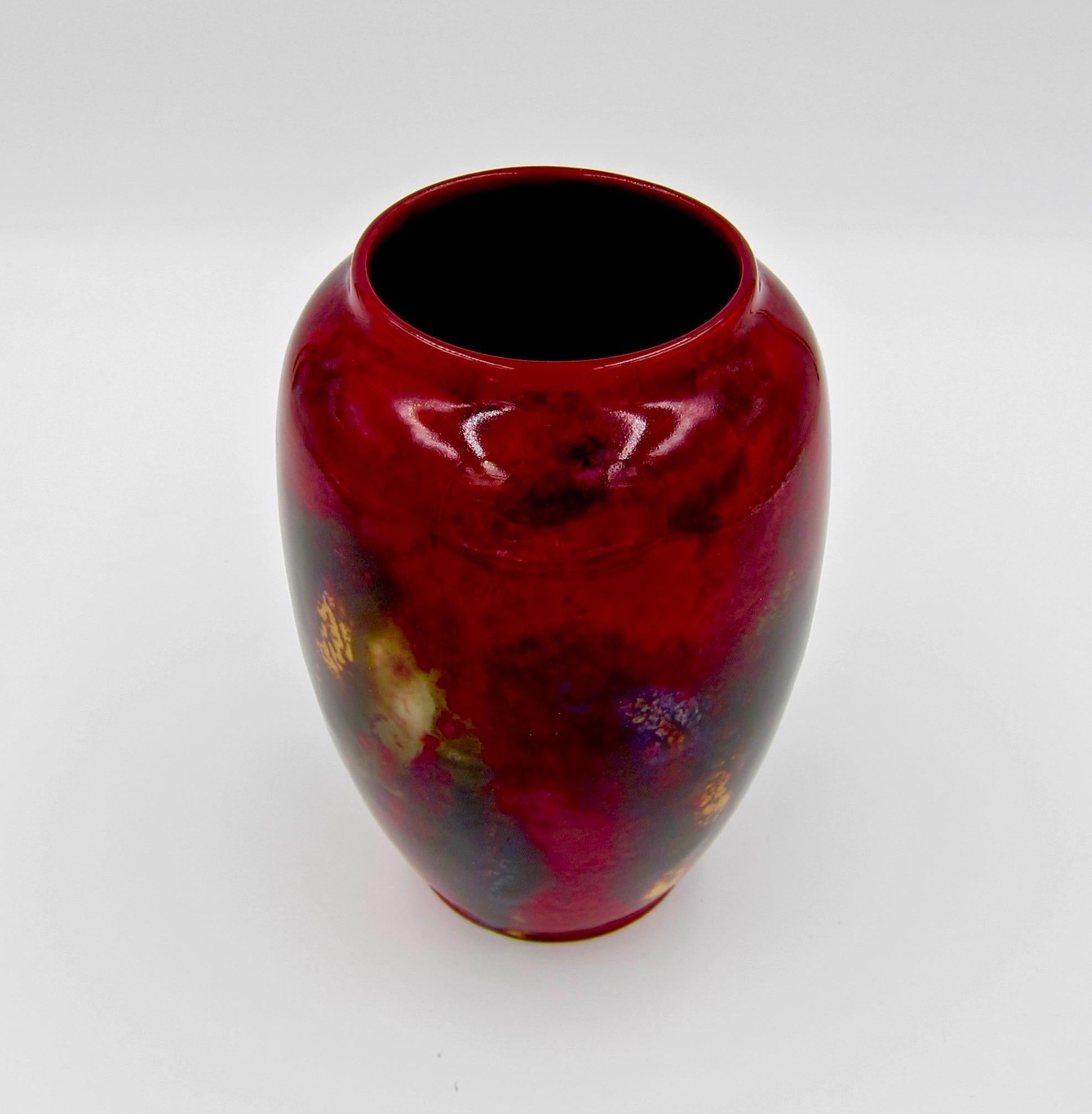 Royal Doulton Flambe Art Deco Vase Signed by Charles Noke 2