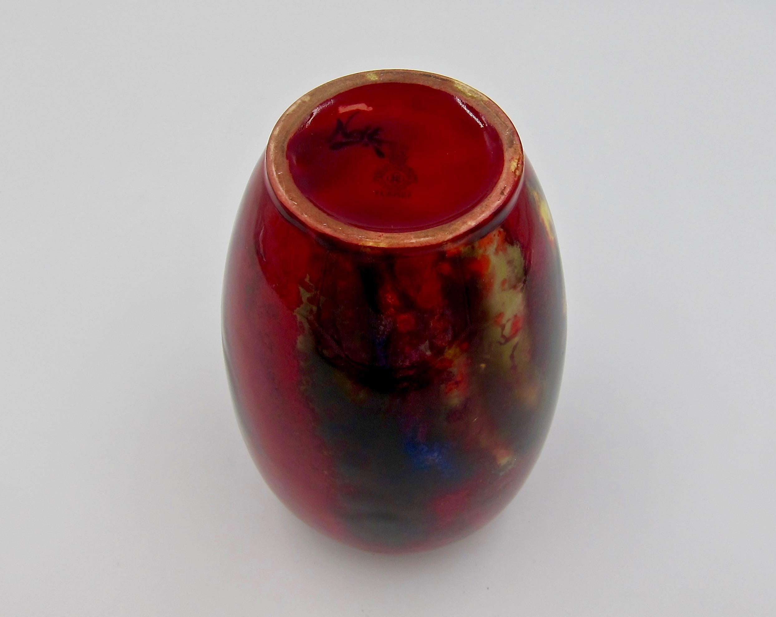 Royal Doulton Flambe Art Deco Vase Signed by Charles Noke 4