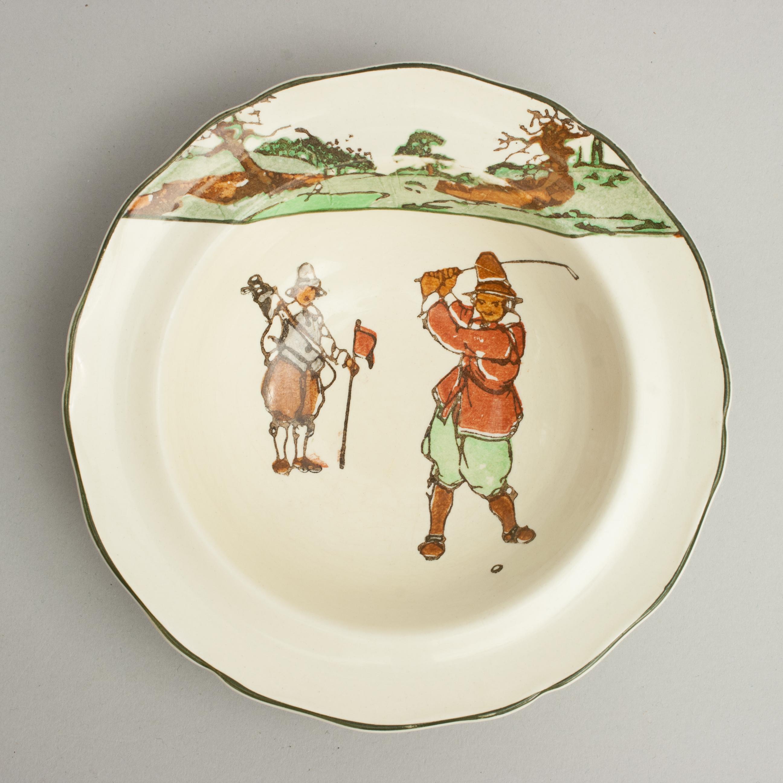 Early 20th Century Royal Doulton Golf Bowl, Series Ware For Sale
