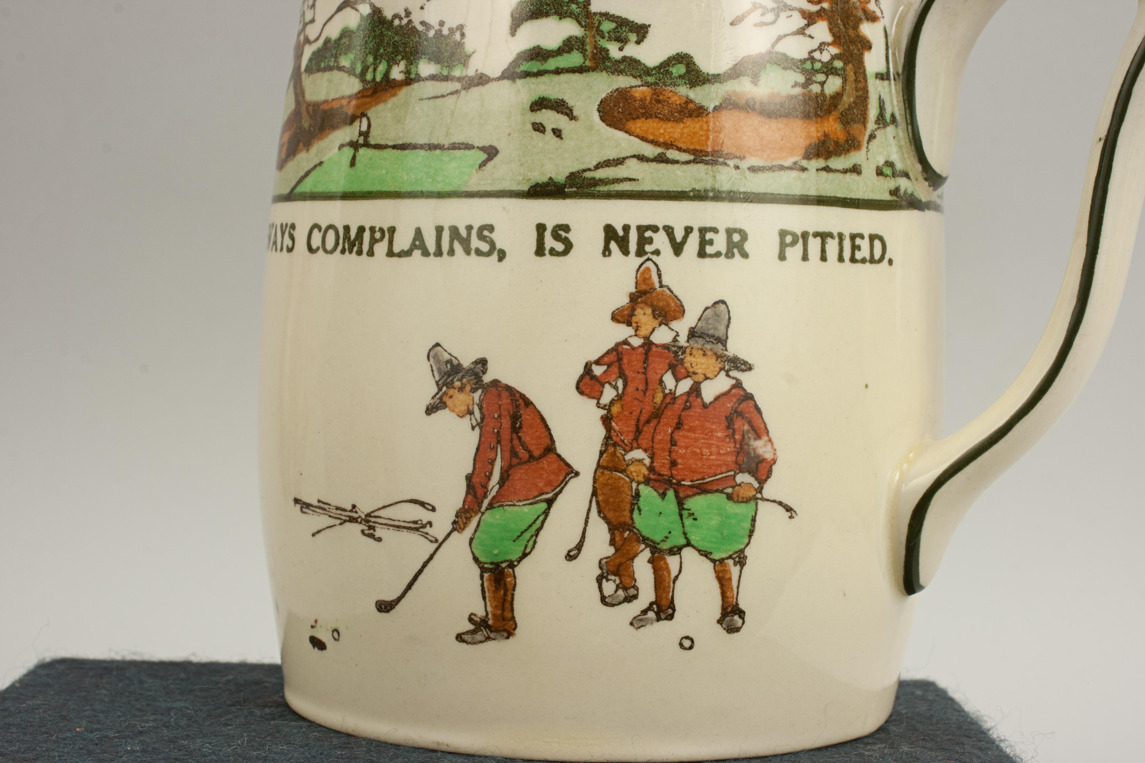 Early 20th Century Royal Doulton Golf Jug, Series Ware For Sale