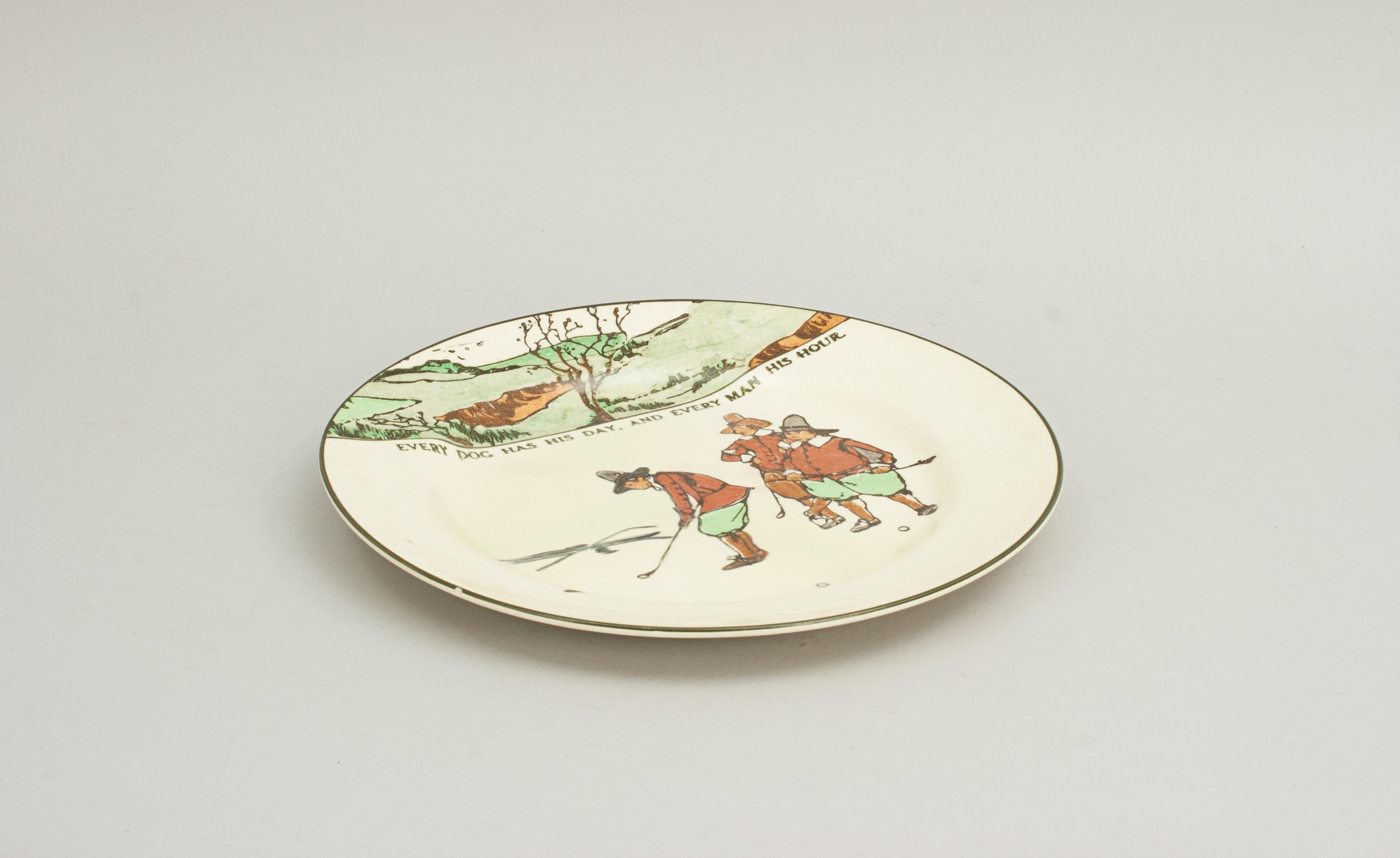 Sporting Art Royal Doulton Golf Plate, Series Ware For Sale
