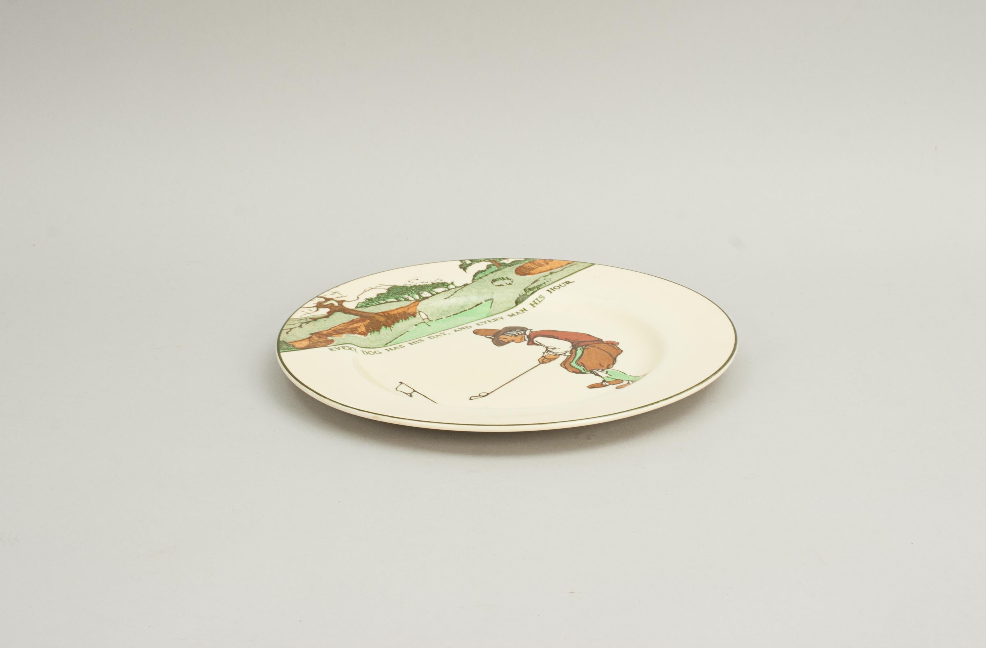 English Royal Doulton Golf Plate, Series Ware For Sale