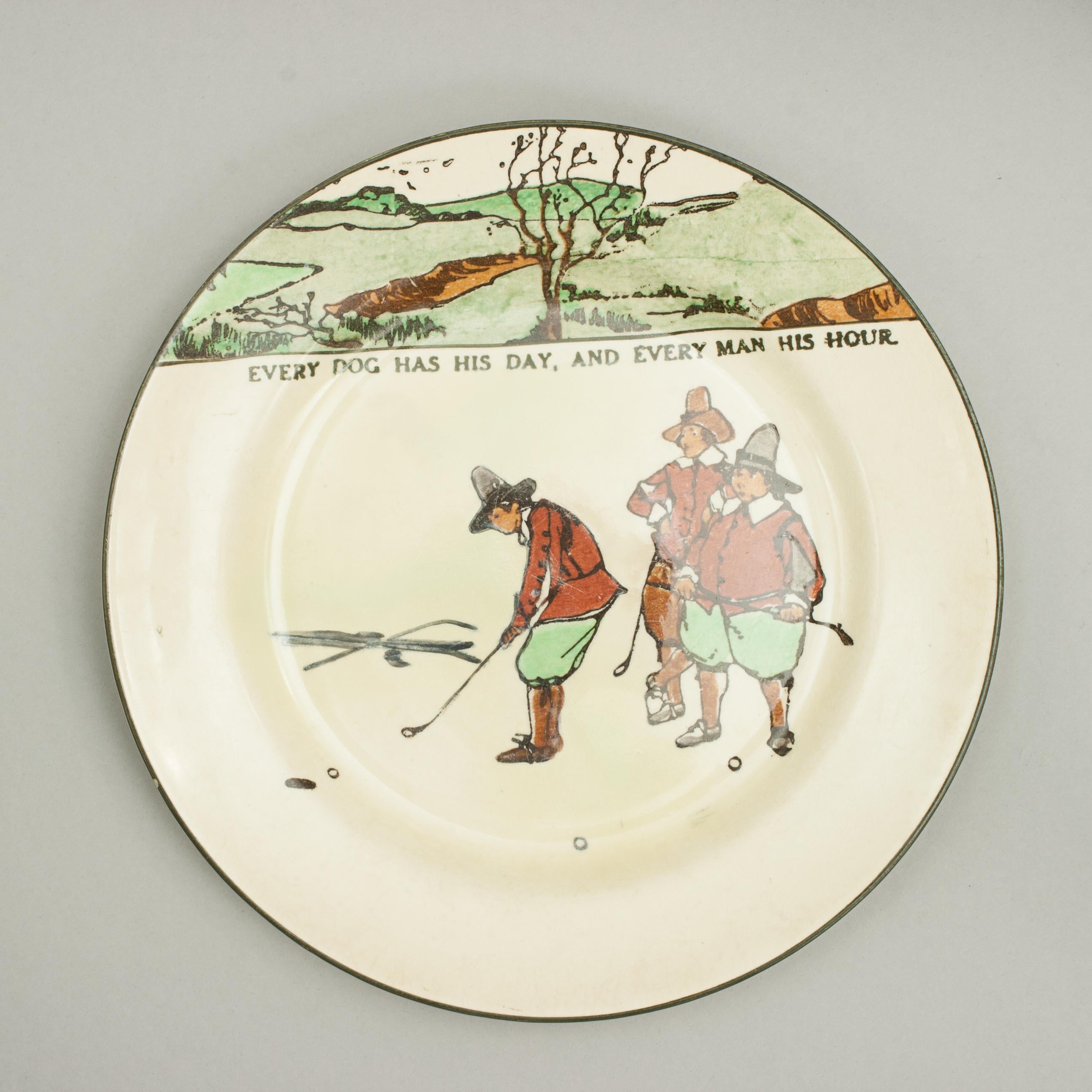 Royal Doulton Golf Plate, Series Ware In Good Condition For Sale In Oxfordshire, GB